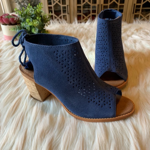 toms elba peep toe bootie